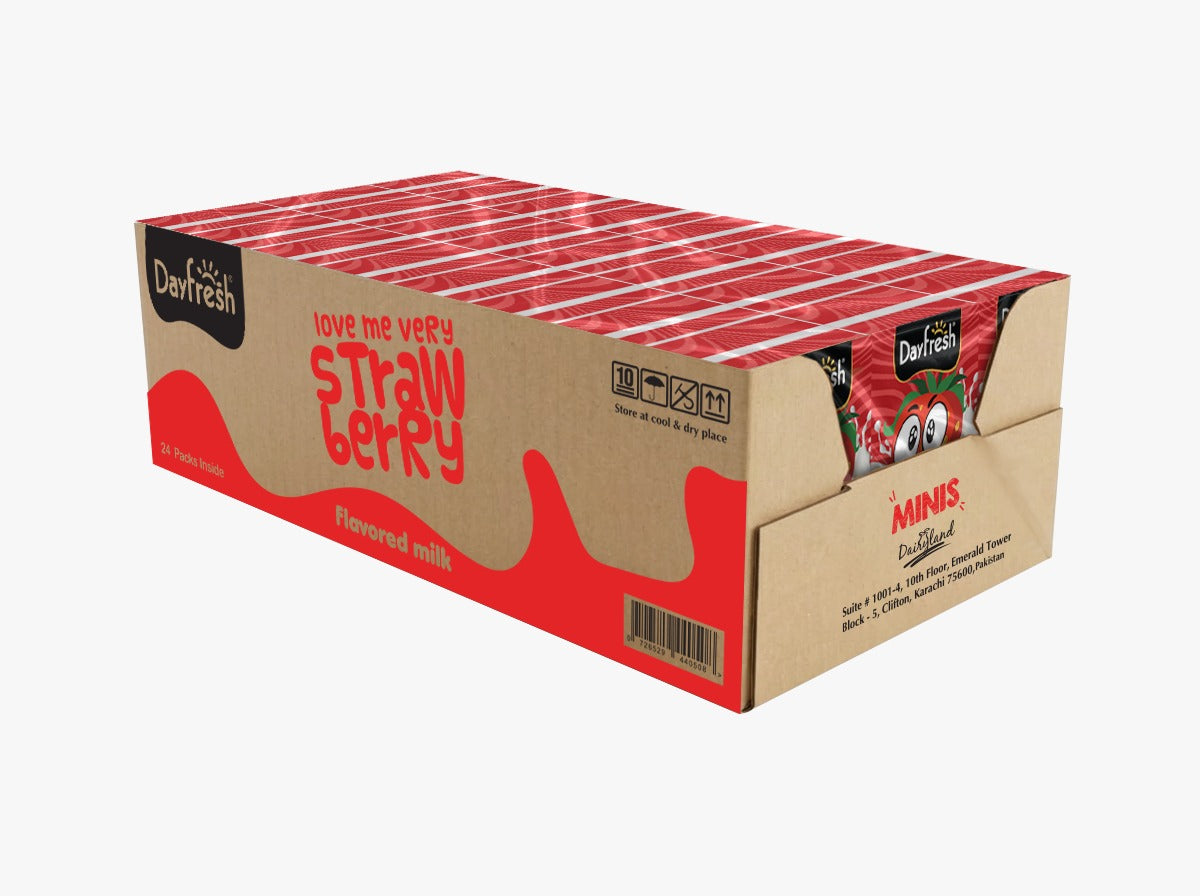 Strawberry Flavored Milk - 125ml x 24